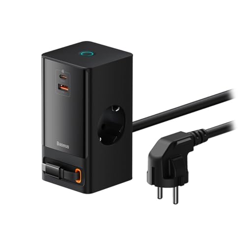 Baseus Wall Charger/Powerstrip Powercombo 65W (Black)