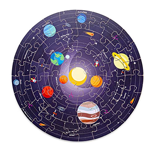 Bigjigs Toys, Puzzle Del Pavimento Circolare Del Sistema Solare