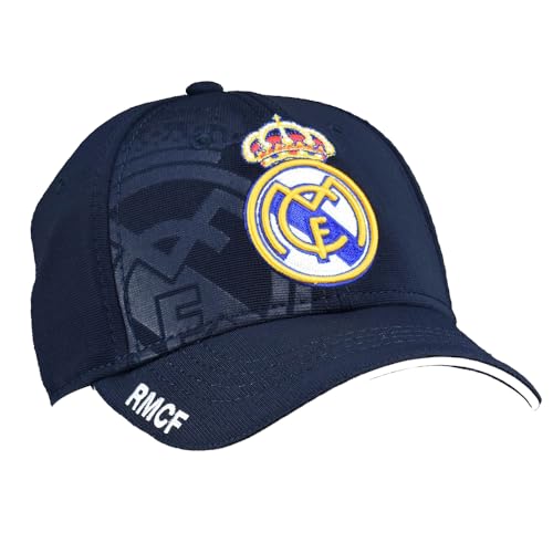 Real Madrid Berretto N. 45 Con Licenza Ufficiale - Colore Nero - Taglia Adulto, Nero , L