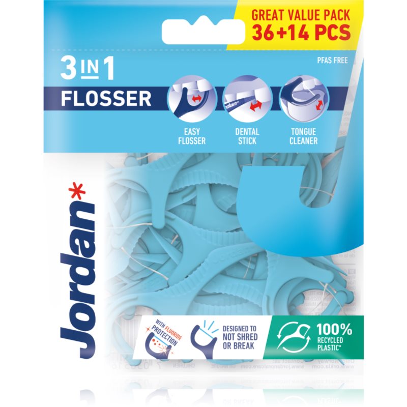 Jordan Flosser 3In1 Filo Interdentale 50 Pz
