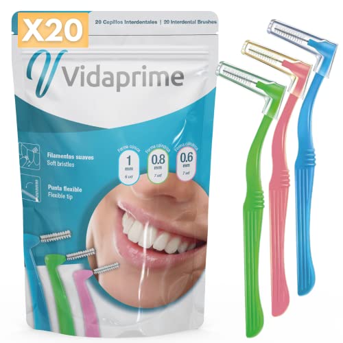 Vidaprime 20 Spazzolini Interdentali - Scovolini Dentali - Spazzolino Per Apparecchio Fisso - Scovolini Interdentali - Pulizia Dentale Per Rimuovere T