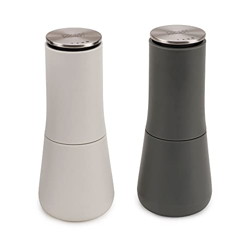 Joseph Joseph Milltop Set Macinino, Macinapepe E Sale In Ceramica Senza Perdite, Grigio E Bianco