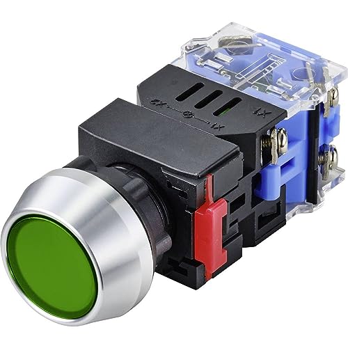 Interruttore A Pressione Tru Components Tc-9428124 Las0-L-11Z/G/12V 250V 5A 1 X Off/On A Sospensione Verde Ip40