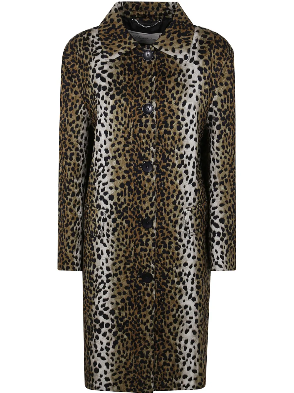 Blumarine leopard-print coat - Marrone