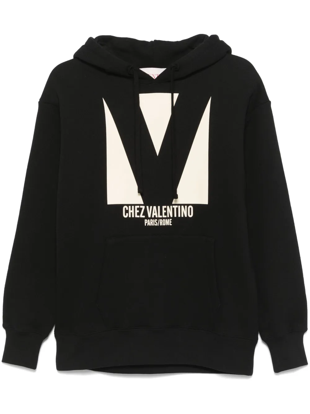 Valentino Garavani Felpa Chez Valentino con cappuccio - Nero