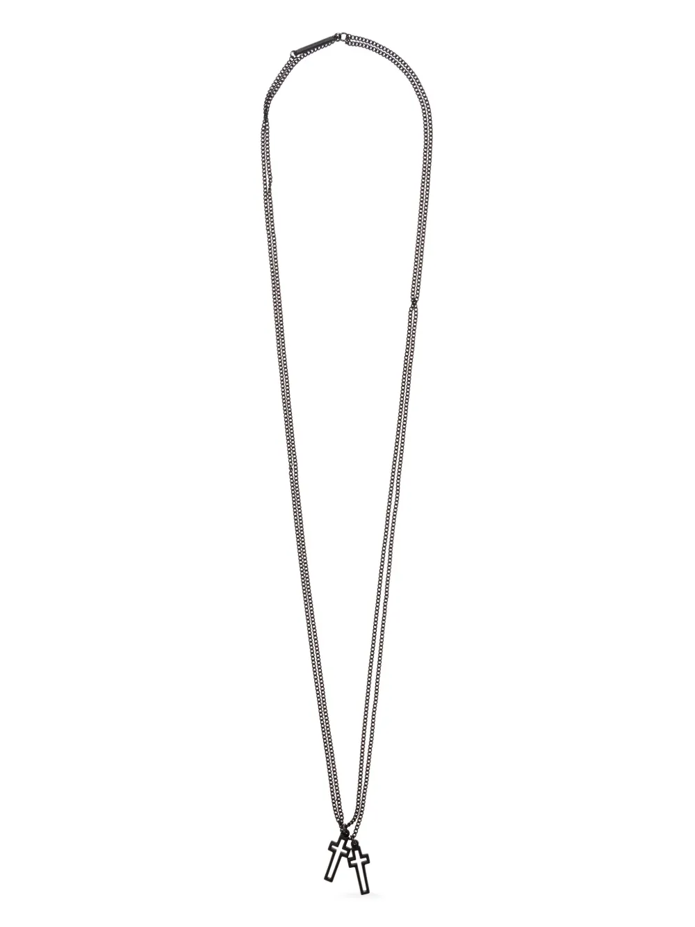DSQUARED2 double cross pendant necklace - Nero