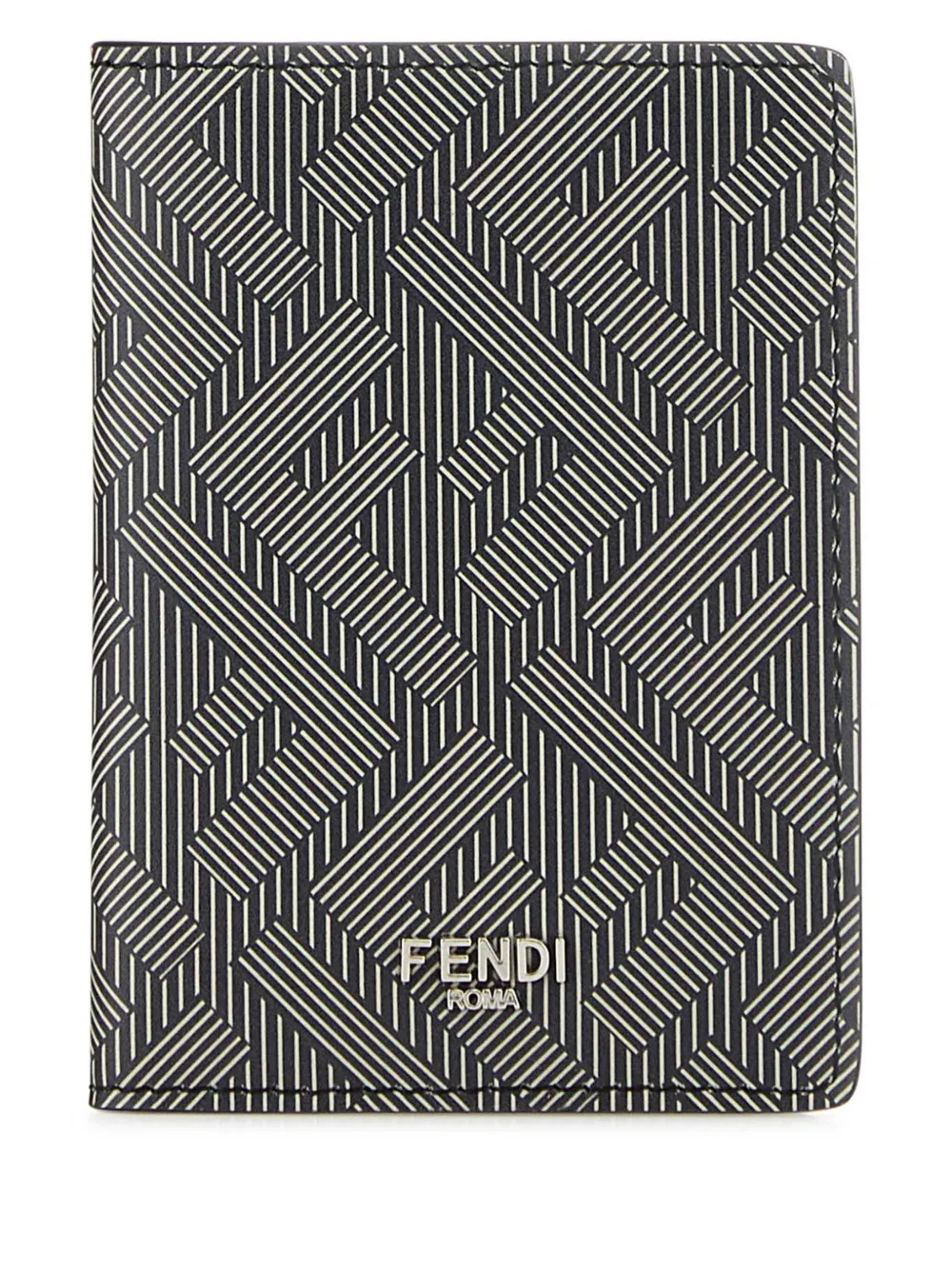 FENDI printed leather card holder - Nero