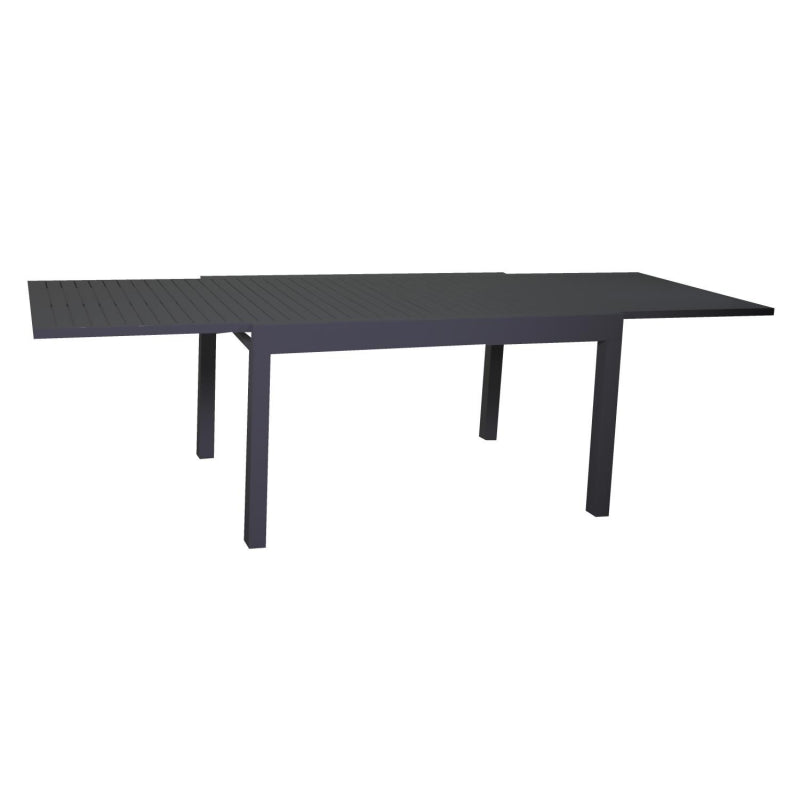 Tavolo alluminio cleveland antracite opaco rettangolare cm135/270x90h75