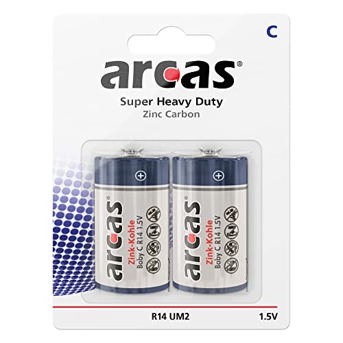 Arcas 11700214 C Lr14 Baby Batteria 1.5 V – Multicolore (Confezione Da 2) -P (Confezione Da 2) 1.5 V Multicolore
