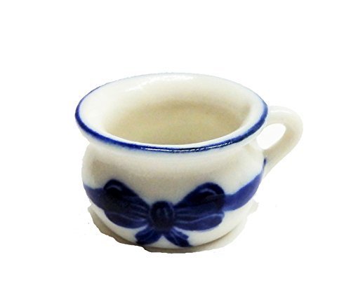 Melody Jane Casa Delle Bambole Camera Vasetto Nastro Blu Vittoriano Accessori Camera Da Letto