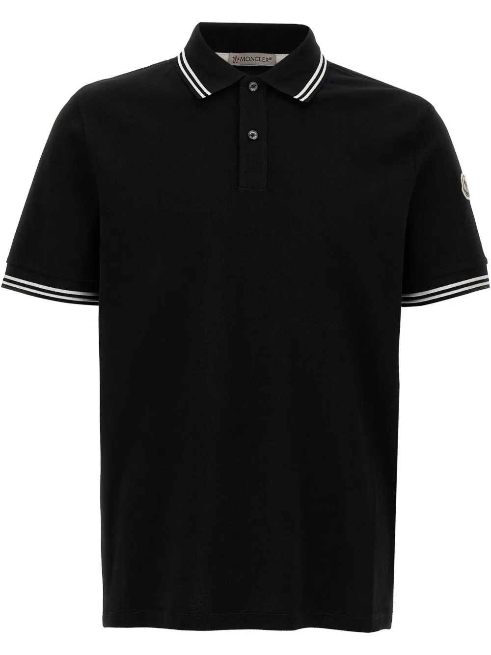Moncler logo-patch polo shirt - Nero