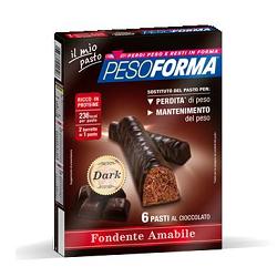 Pesoforma Barrette Al Cioccolato Fondente Amabile 6 Pasti