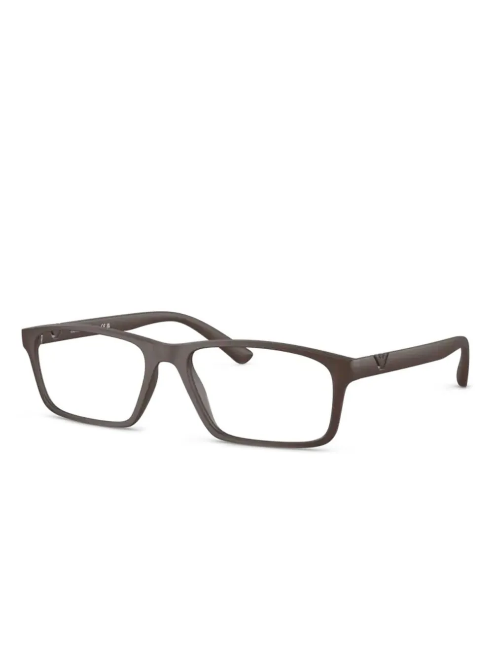 Emporio Armani rectangle-frame glasses - Marrone