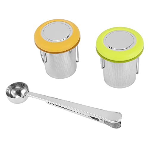 Huusuei Pack Of 2 Tea Strainers With Tea Löffel Tea Strainer With Folding Handle Tea Filter Extra Fine Mesh Strainer Brewing Basket