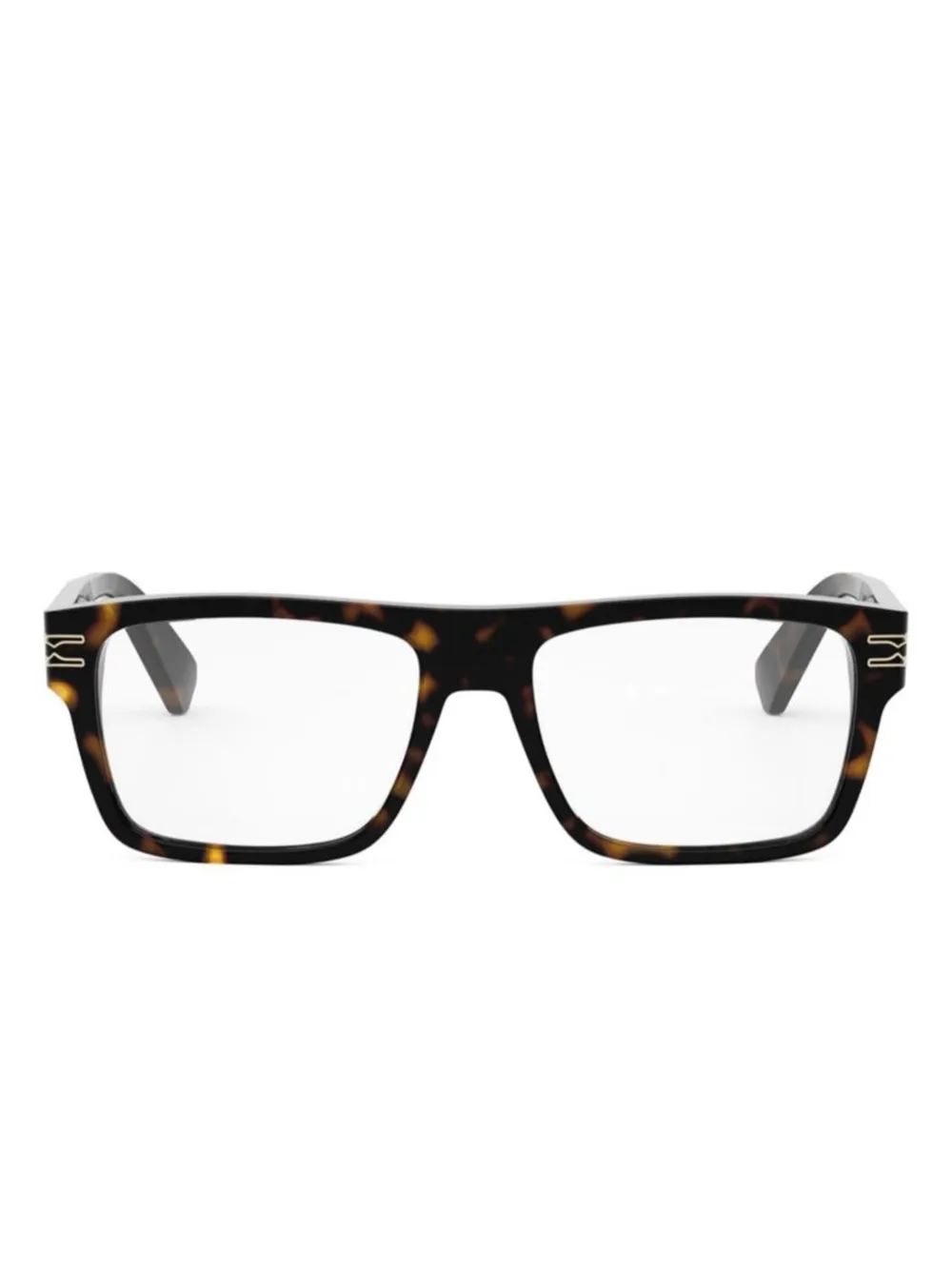 Bvlgari rectangle-frame glasses - Marrone