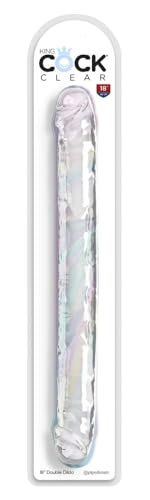 King Cock 18" Double Dildo Clear 46X4,3 Cm