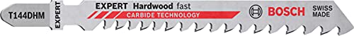 Bosch Professional - 2 Lame Per Seghetto Alternativo Expert 'Hardwood Fast' T 144 Dhm (Per Legno Duro, Composito Wpc, Lunghezza 100 Mm, Accessori Per