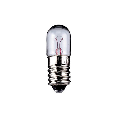 Lampadina A Tubo, Attacco E10, 6,0 Volt, 2,0 Watt, 28 Mm, Confezione Da 10