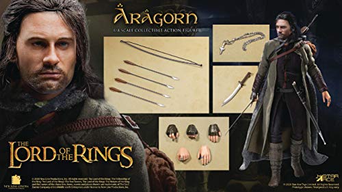 Star Ace Toys- Aragorn 2.0 Version Especial Figura 22.5 Cm Lord Of The Rings Real Master Se Does Not Apply, Multicolore, One Size, Sa8008C