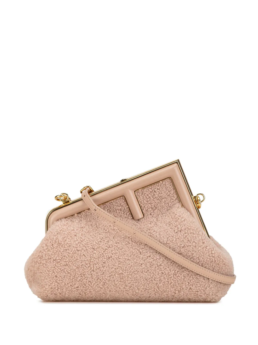 Fendi Pre-Owned 2010-2024 Small Shearling Fendi First crossbody bag - Rosa