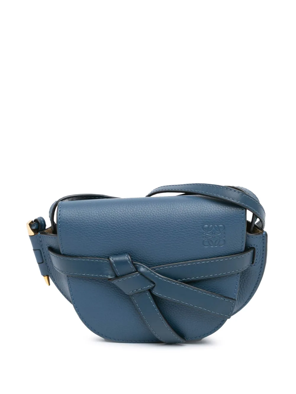 Loewe Pre-Owned 2000-2020 Mini Leather Gate crossbody bag - Blu