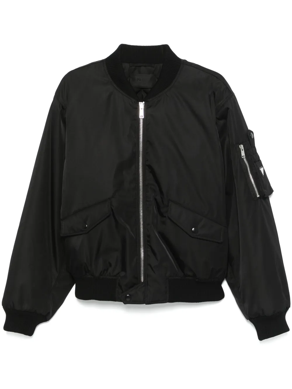 Prada triangle-logo bomber jacket - Nero