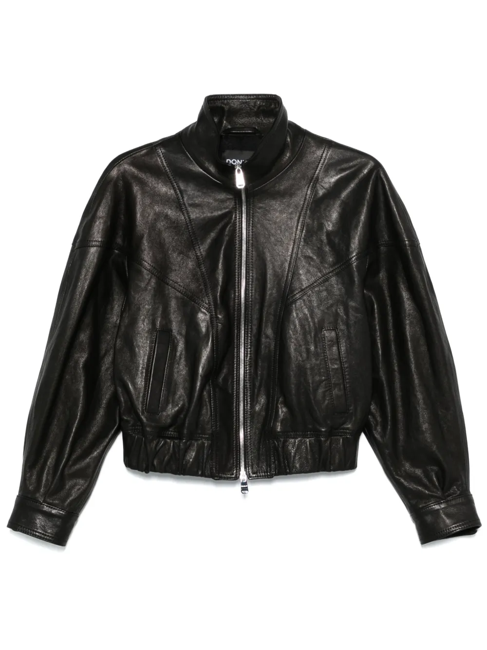 DONDUP leather bomber jacket - Nero