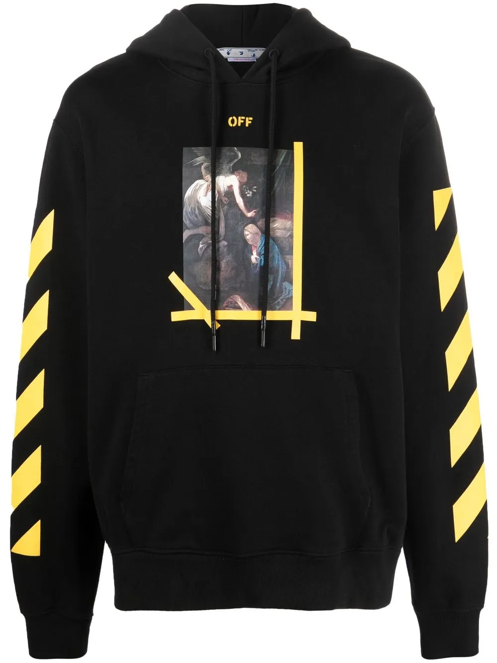 Off-White Felpa Caravaggio con stampa - Nero