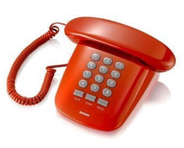 Brondi Sirio Rosso telefono fisso con filo