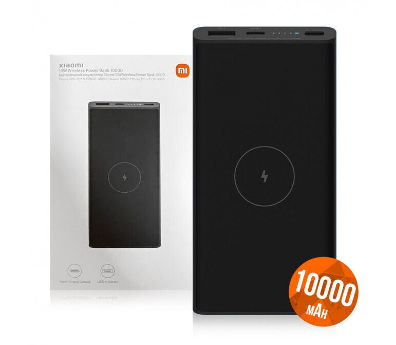 XIAOMI 10W WIRELESS POWER BANK 10000 MAH TYPE-C USB NERO BHR5460GL