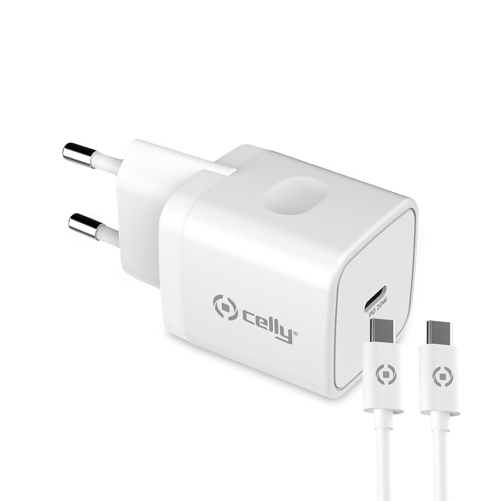 CELLY TC1C20WLIGHTWH ALIM.RETE 20W USB-C CAVO LIGHTNING BIANCO