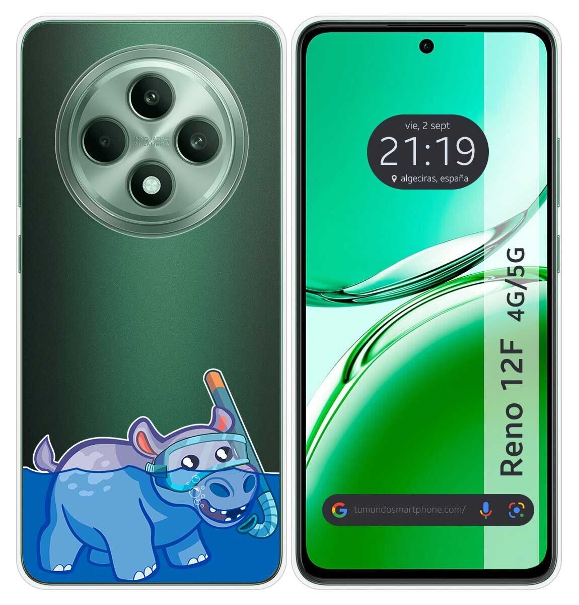 Cover In Silicone Trasparente Per Oppo Reno 12F 4G / 12 F 5G Design Hipo Disegni
