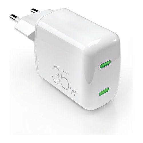 Caricabatterie USB Puro PUFCMTCUSBCC35WGWHI MINIPRO 35W GaN Power Delivery