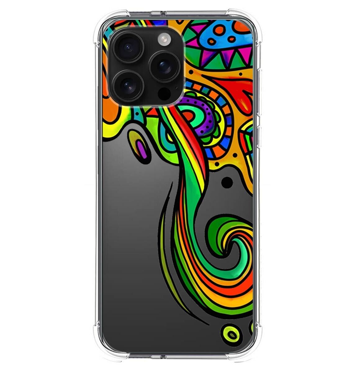 Custodia In Silicone Antishock Per Iphone 16 Pro Max (6.9) Design Colori Disegni