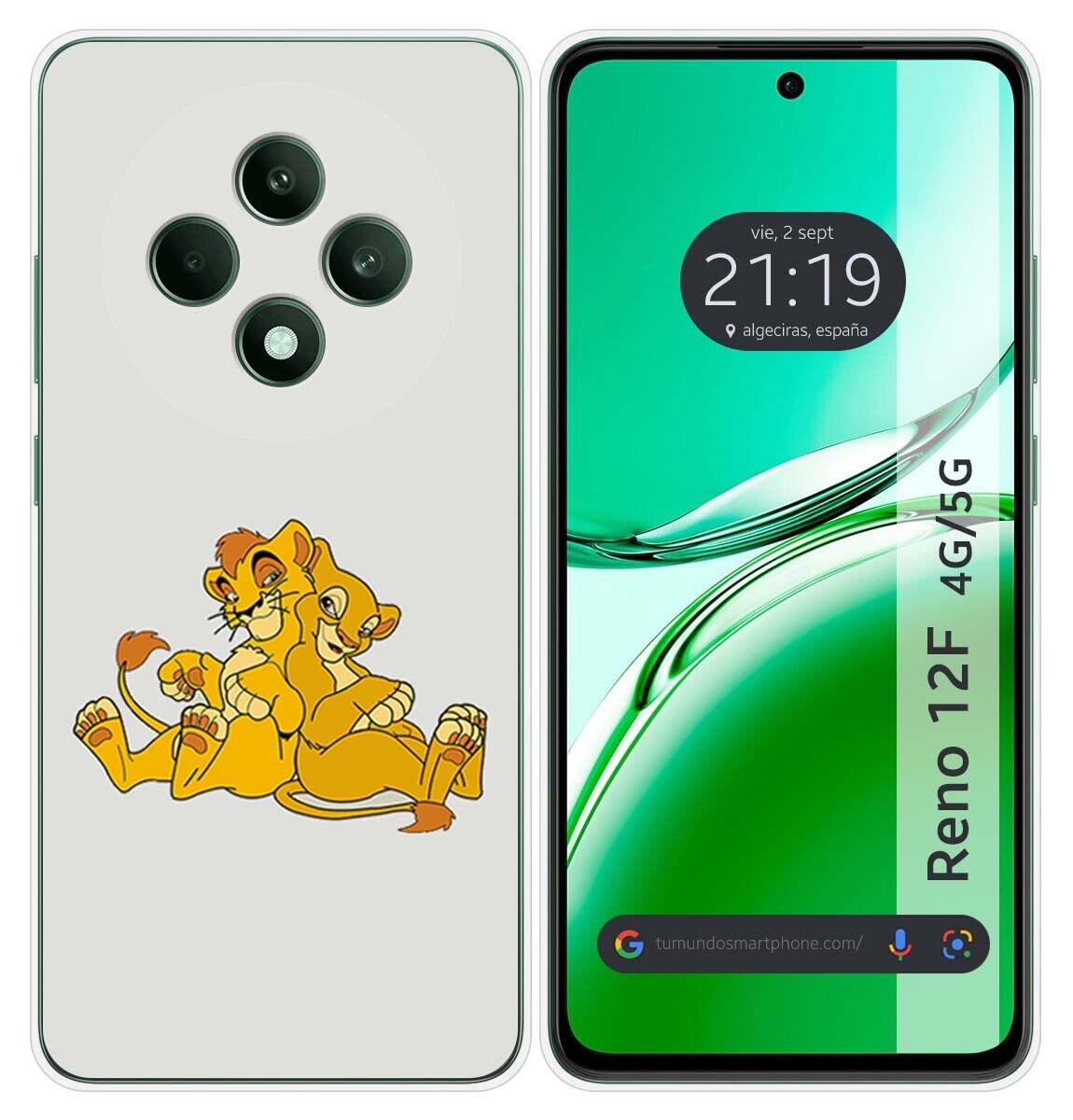 Cover Silicone per Oppo Reno 12F 4G/12 F 5G Disegno Leoni Disegni