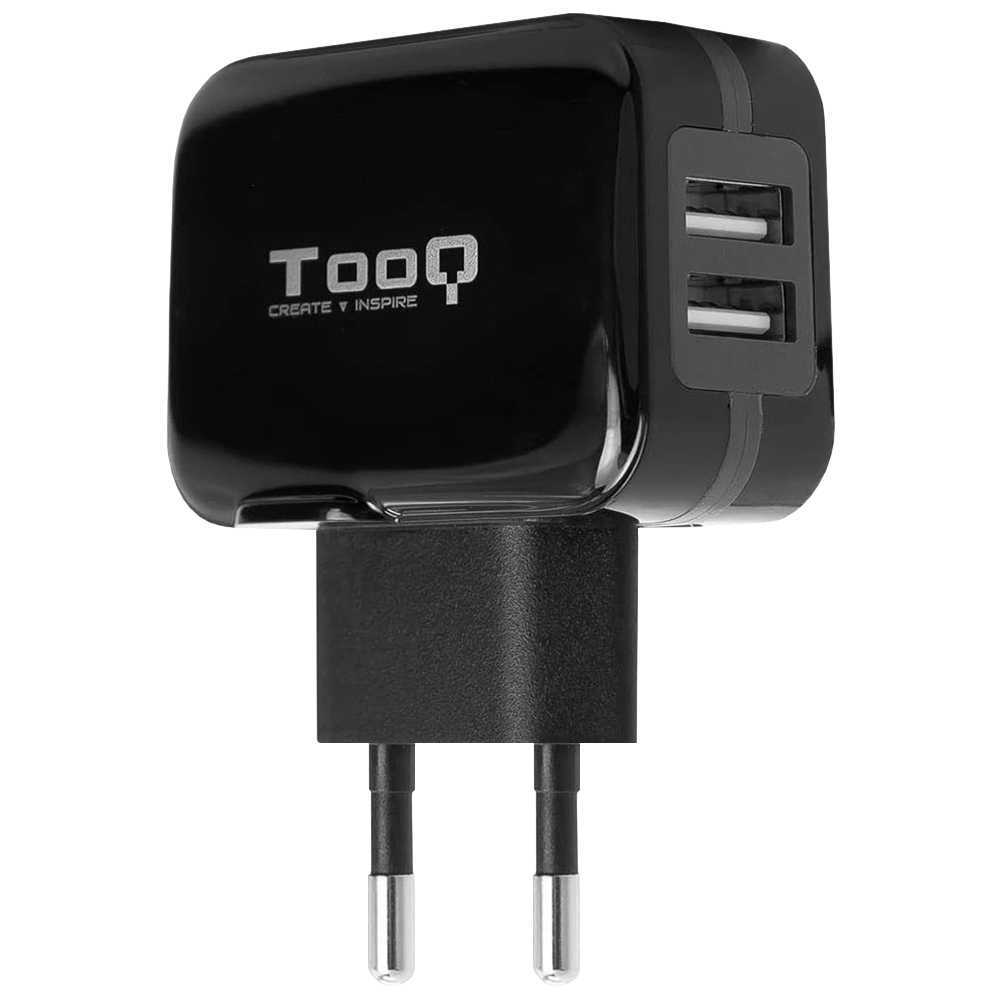 Tooq Caricabatterie 3.4A Alimentatore Ricarica Doppio USB Spina Euro TQWC-1S02