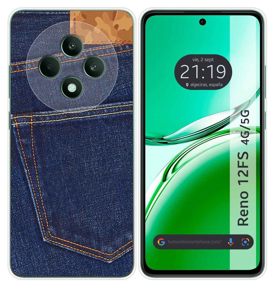 Cover Silicone per Oppo Reno 12fs 4g/12 FS 5g Disegno Jeans Disegni