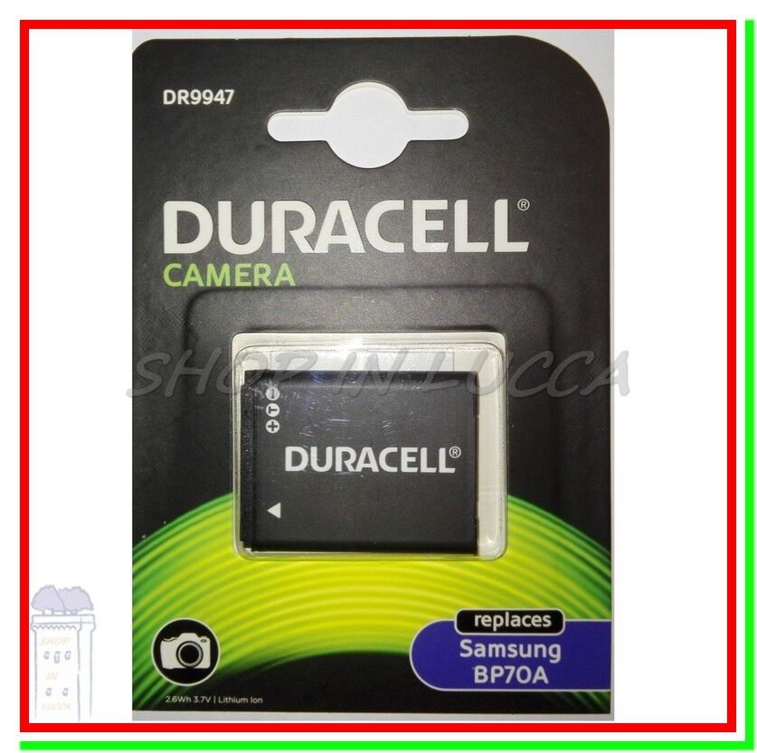 Batteria Ricaricabile DURACELL DR9947 = Samsung BP70A x PL200 SL600 ST100 ES80