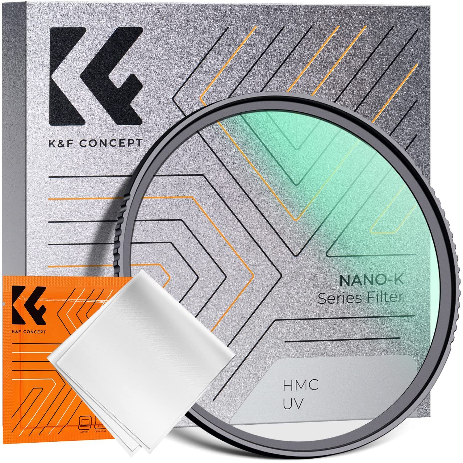 K&F Concept Nano-K Filtro UV in Vetro Ottico con Nano-Rivestimento per Obiett...