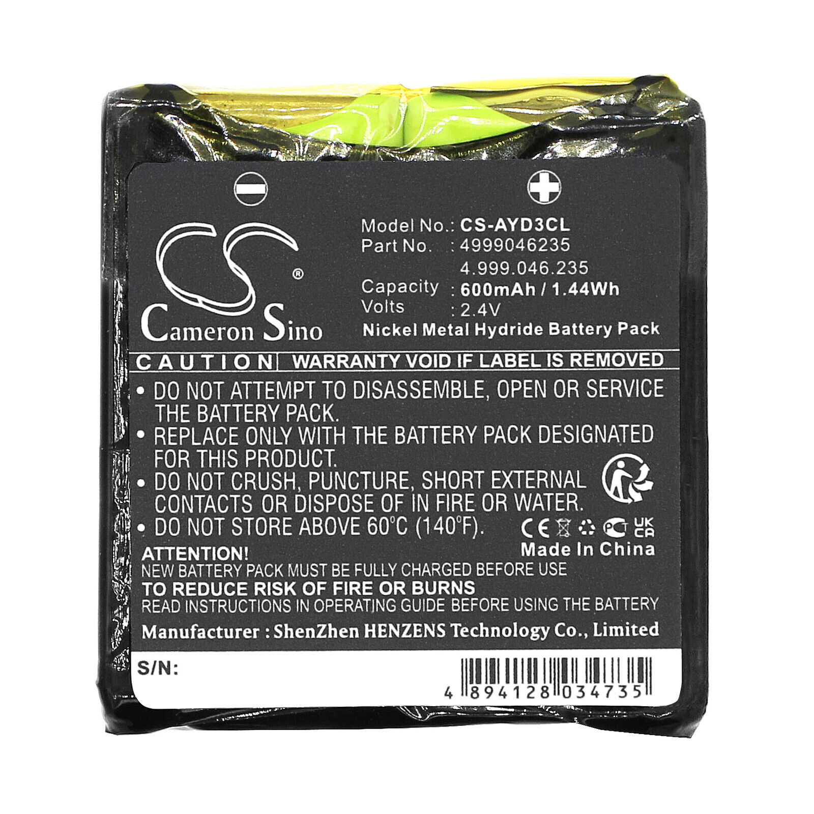 BATTERIE NI-MH 600mAh Tipo 4.999.046.235 4999046235 Per Aastra Openphone 2