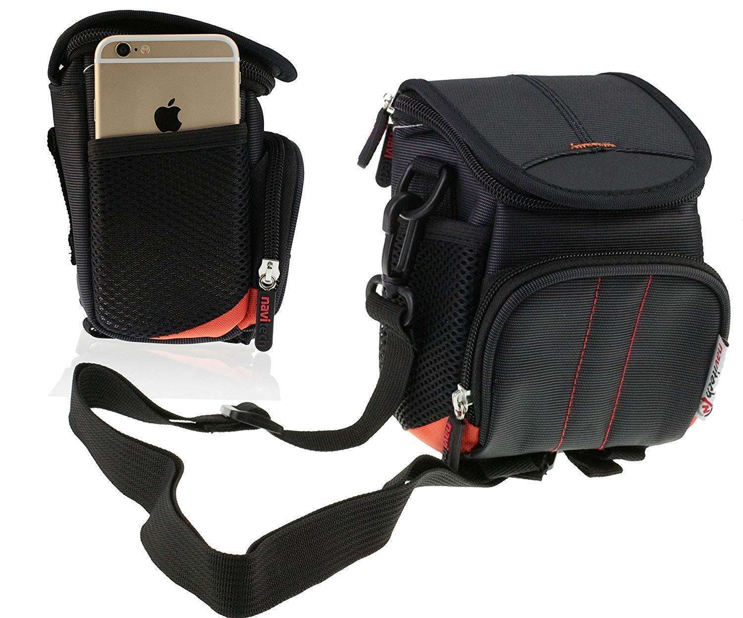 Navitech Black Camera Bag For Canon PowerShot ELPH 160 Digital Camera