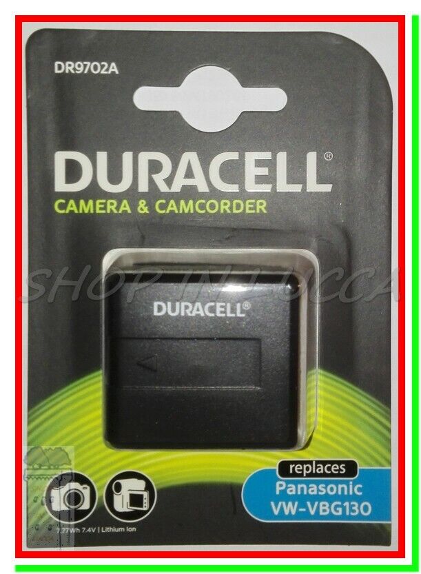 Batteria Ricaricabile DURACELL DR9702A = VW-VBG130 x HDC-SD1 VDR-D50 SDR-H90