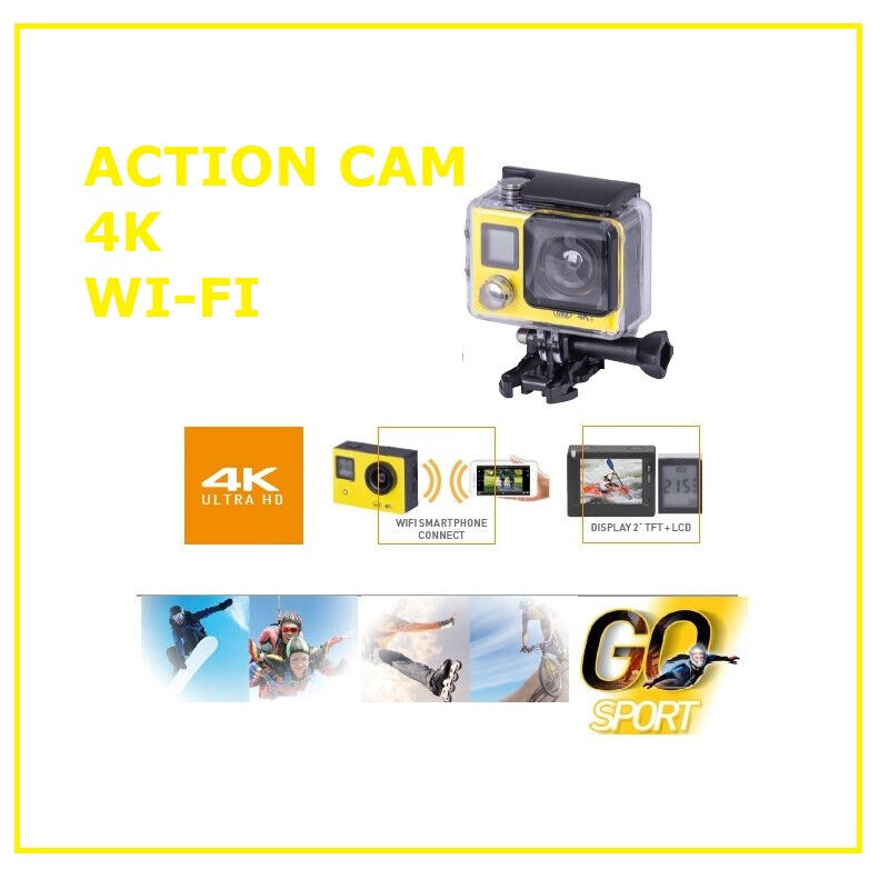 TREVI GO 2500 4K WiFi ACTION CAM SPORT GO25004K  Wi-Fi Custodia subaquea 30MT