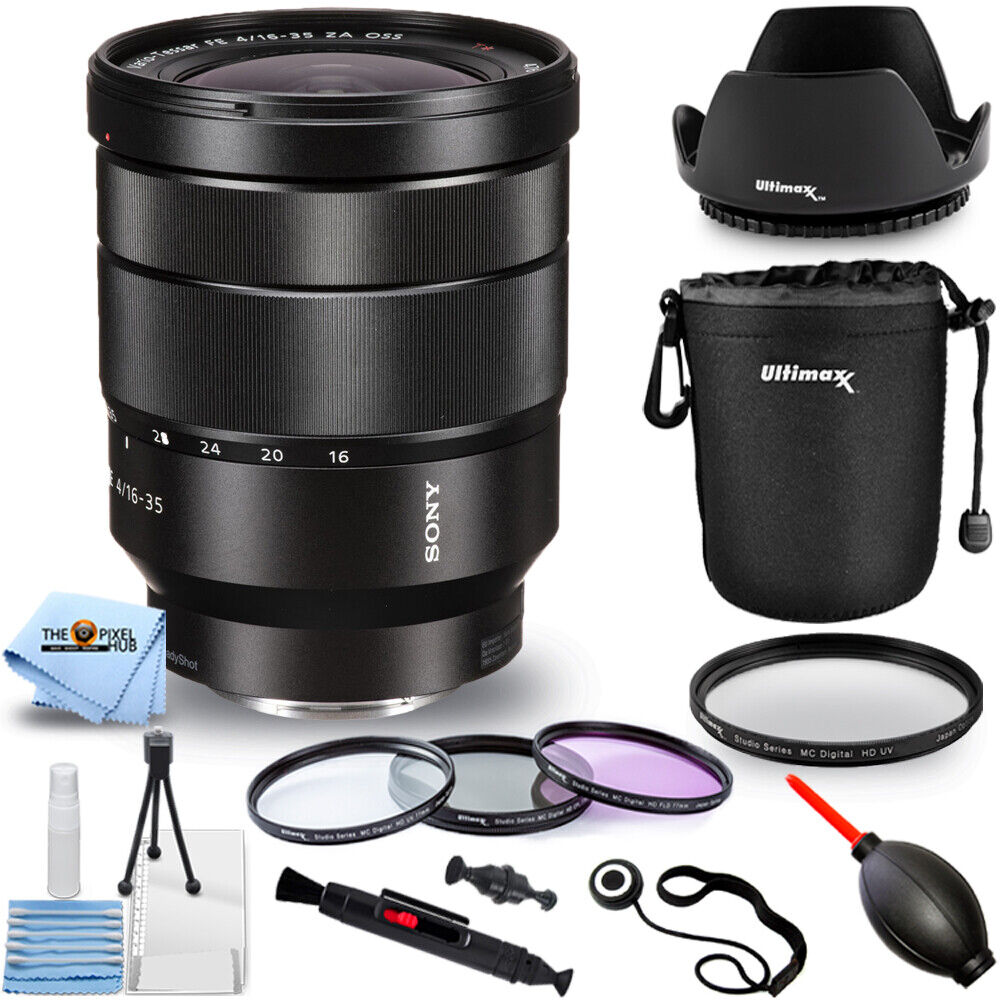 Sony Vario-Tessar T Fe 16-35mm F/4 Za Oss Lente - 12PC Set Accessori