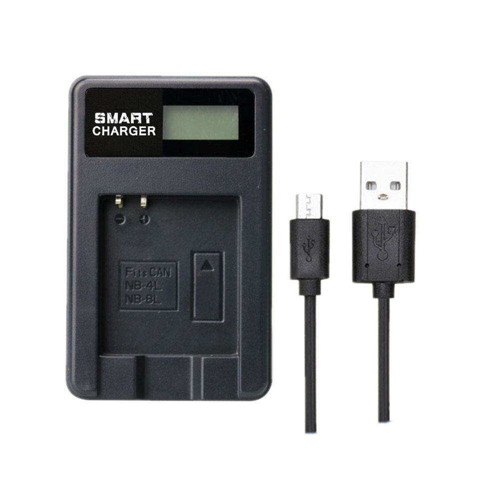 FUGASUN NB-4L NB 4L Caricabatteria singolo per Canon IXUS 50 55 60 65 80 75 1...