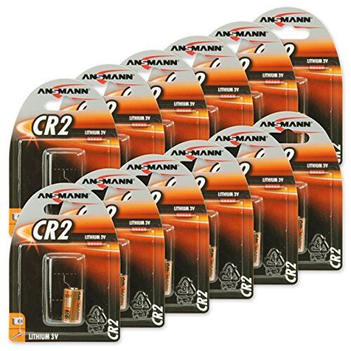 ANSMANN Lithium-Batterie CR2 / 3V - (12x) - per Macchine Fotografiche - supporta