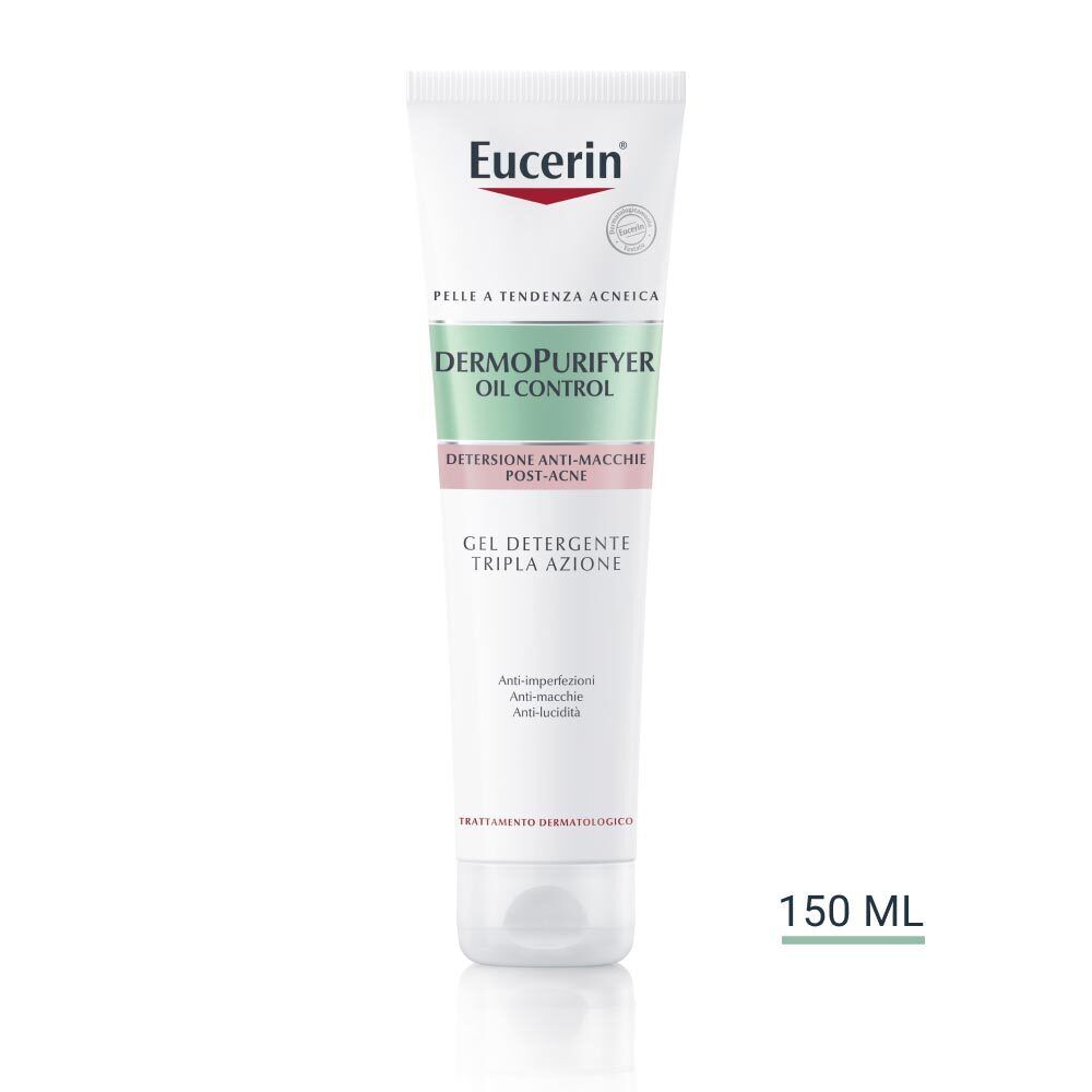 Eucerin DermoPurifyer Oil Control - Gel Detergente Tripla Azione, 150ml