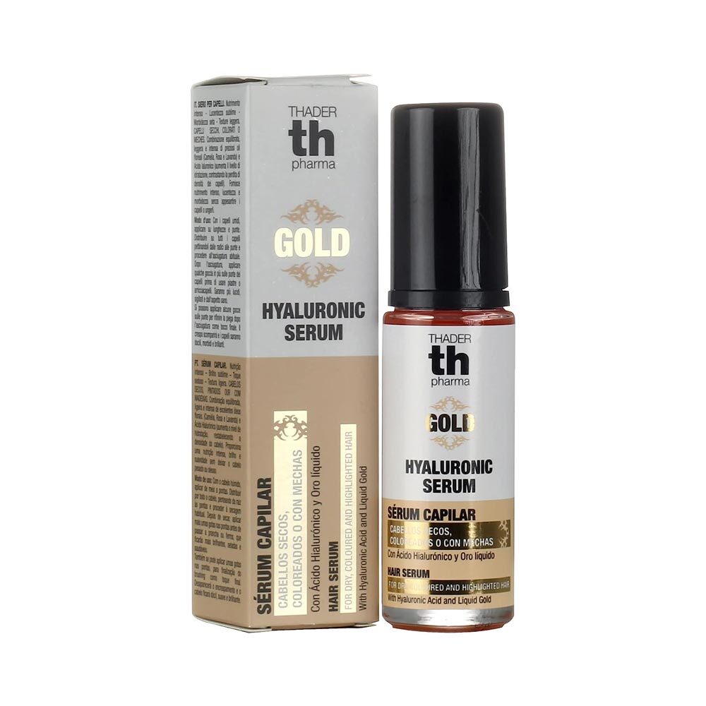 Thader Pharma Gold - Hyaluronic Serum Siero Nutriente per Capelli, 30ml