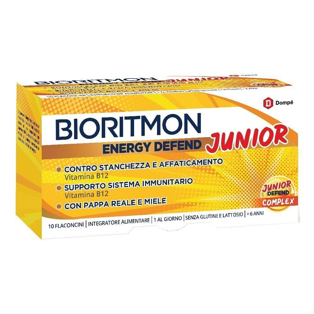 Dompè Bioritmon Energy Defend Junior  10 Flaconcini Stanchezza Immunitario