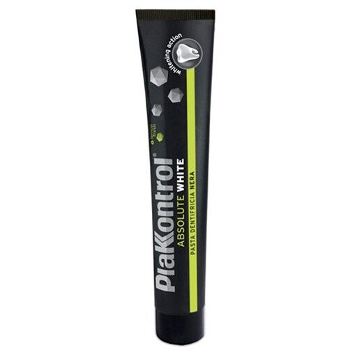 Plakkontrol Absolute White Pasta Dentifricia Nera 75 ml